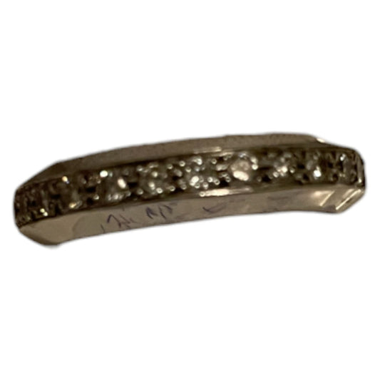 Stunning 14K White Gold 1.0 Ct Diamond Ring, Pave Setting, Size 6.5