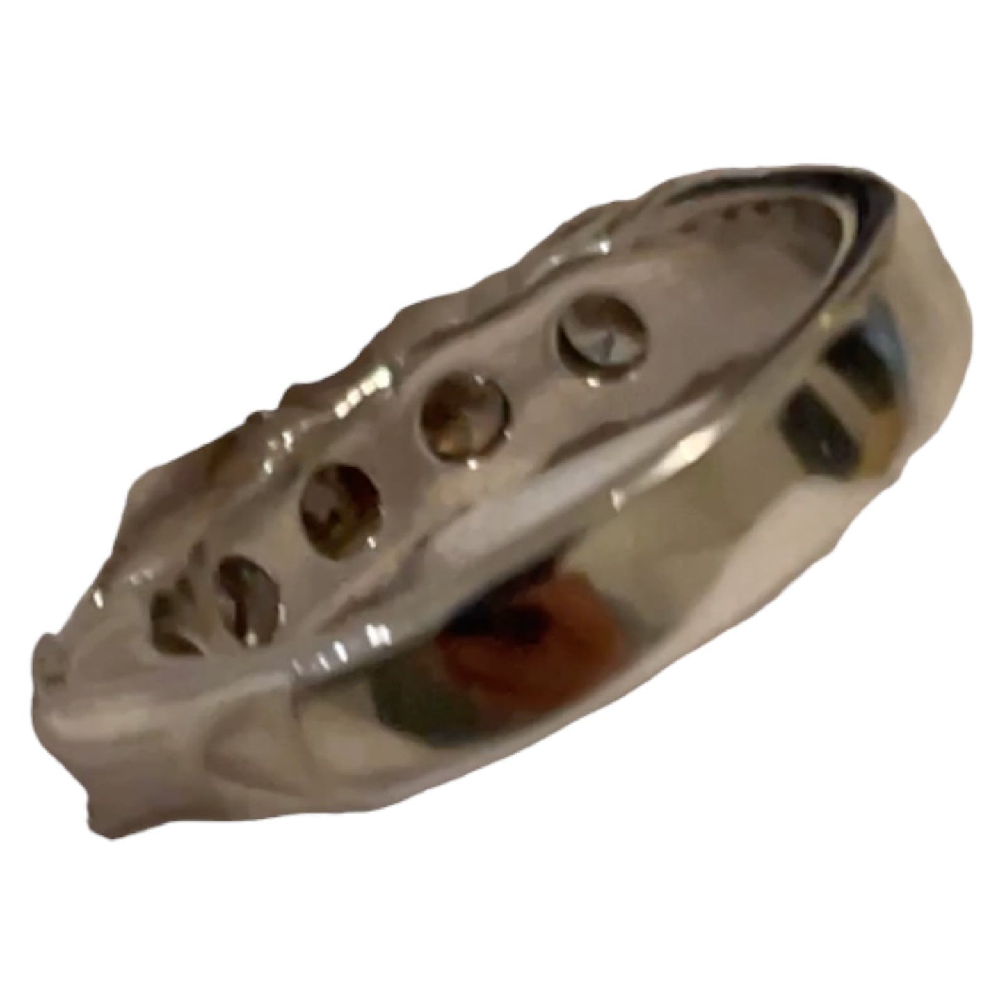 Platinum 950 1.75 Ct 5 Diamond Ring, Size 5, VS1, F Color, USA Made